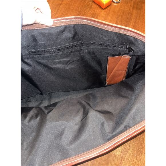 Vintage Leather Travel Bag Overnight Bag Soft Made In Columbia Satchel Large - Picture 4 of 7